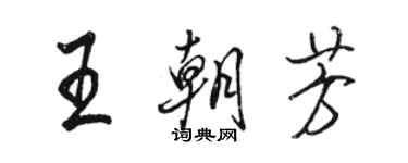 駱恆光王朝芳行書個性簽名怎么寫