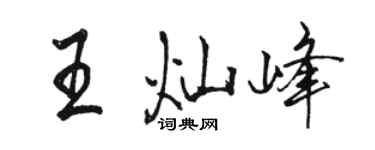 駱恆光王燦峰行書個性簽名怎么寫