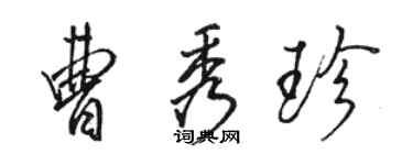 駱恆光曹秀珍行書個性簽名怎么寫