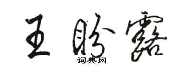 駱恆光王盼露行書個性簽名怎么寫