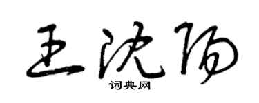 曾慶福王瀋陽草書個性簽名怎么寫