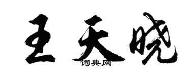 胡問遂王天曉行書個性簽名怎么寫