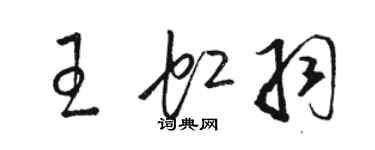 駱恆光王虹羽草書個性簽名怎么寫