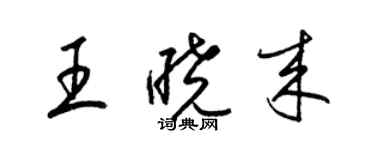 梁錦英王曉來草書個性簽名怎么寫