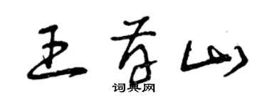 曾慶福王存山草書個性簽名怎么寫