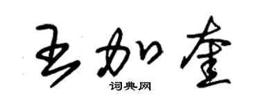 朱錫榮王加奎草書個性簽名怎么寫