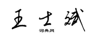 梁錦英王士斌草書個性簽名怎么寫