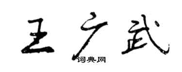 曾慶福王廣武行書個性簽名怎么寫