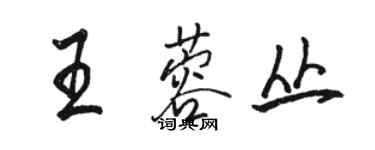 駱恆光王蓉叢行書個性簽名怎么寫