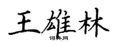 丁謙王雄林楷書個性簽名怎么寫