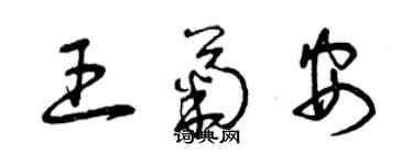 曾慶福王菊安草書個性簽名怎么寫