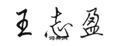 駱恆光王志盈行書個性簽名怎么寫