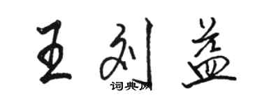 駱恆光王劉益行書個性簽名怎么寫