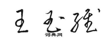 駱恆光王玉維草書個性簽名怎么寫