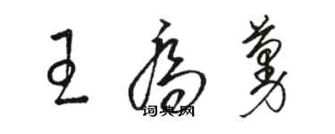 駱恆光王喬蔓草書個性簽名怎么寫