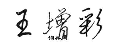 駱恆光王增彩行書個性簽名怎么寫