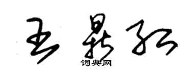 朱錫榮王鼎紅草書個性簽名怎么寫