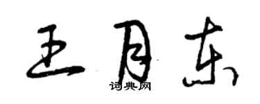 曾慶福王月東草書個性簽名怎么寫