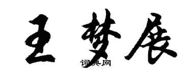 胡問遂王夢展行書個性簽名怎么寫