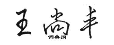 駱恆光王尚豐行書個性簽名怎么寫