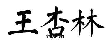 翁闓運王杏林楷書個性簽名怎么寫