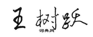 駱恆光王樹躍行書個性簽名怎么寫