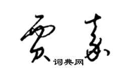 梁錦英賈嘉草書個性簽名怎么寫