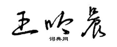 曾慶福王吟晨草書個性簽名怎么寫