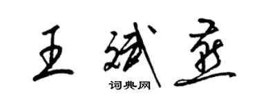 梁錦英王斌燕草書個性簽名怎么寫