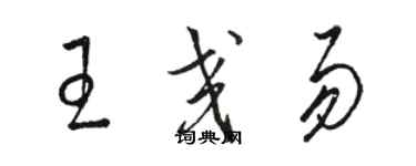 駱恆光王交易草書個性簽名怎么寫