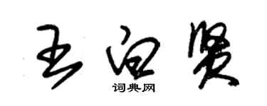 朱錫榮王白賢草書個性簽名怎么寫