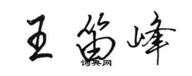 駱恆光王笛峰行書個性簽名怎么寫
