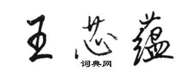 駱恆光王芯蘊行書個性簽名怎么寫