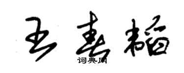 朱錫榮王春韜草書個性簽名怎么寫