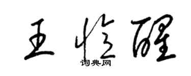 梁錦英王憶醒草書個性簽名怎么寫