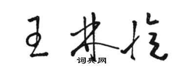 駱恆光王林憶草書個性簽名怎么寫