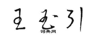 駱恆光王玉引草書個性簽名怎么寫