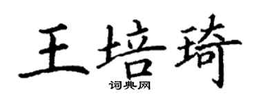 丁謙王培琦楷書個性簽名怎么寫