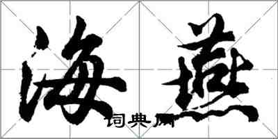 胡問遂海燕行書怎么寫