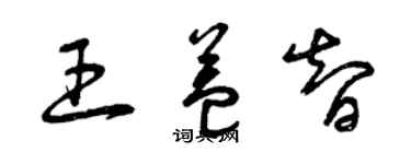 曾慶福王益智草書個性簽名怎么寫