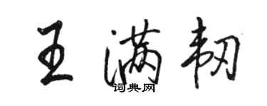 駱恆光王滿韌行書個性簽名怎么寫