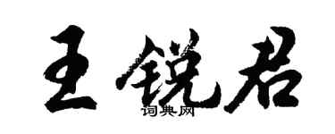 胡問遂王銳君行書個性簽名怎么寫