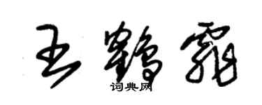 朱錫榮王鶴霏草書個性簽名怎么寫