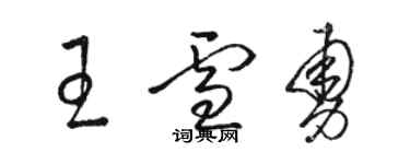 駱恆光王雪勇草書個性簽名怎么寫