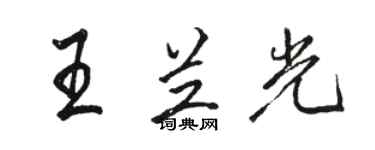 駱恆光王蘭光行書個性簽名怎么寫