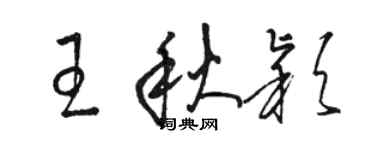 駱恆光王秋穎草書個性簽名怎么寫