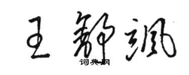 駱恆光王舒颯草書個性簽名怎么寫