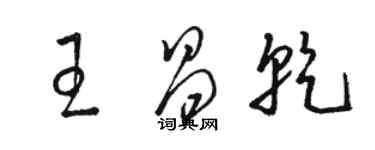 駱恆光王昌乾草書個性簽名怎么寫