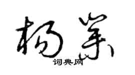 曾慶福楊業草書個性簽名怎么寫