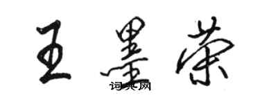 駱恆光王墨榮行書個性簽名怎么寫